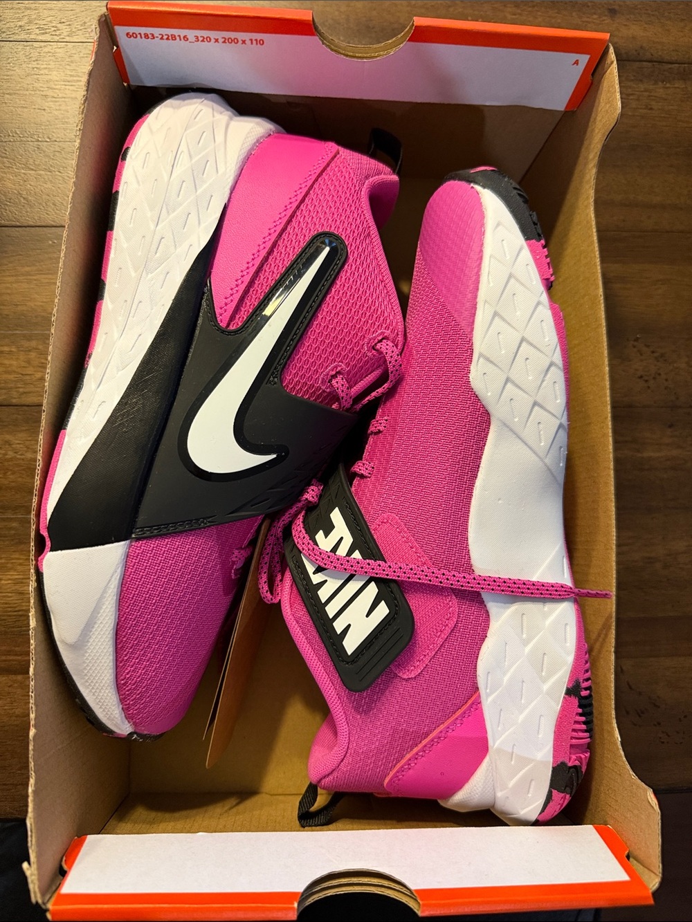 Nike Team Hustle D 12 GS Laser Fuchsia Pink Basketball Shoes Youth 6.5Y - Picture 12 of 13